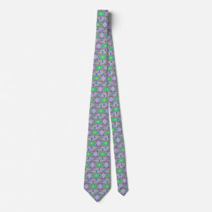 Purple Green Fantasy Tie