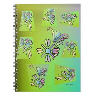 PURPLE GREEN FLORA NOTEBOOK