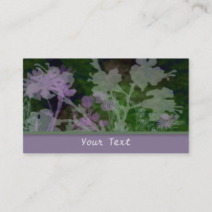 Purple & Green Floral Business Card
