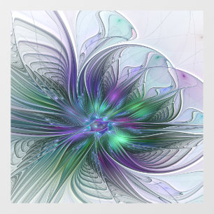 Purple Green Flower Modern Abstract Art Fractal