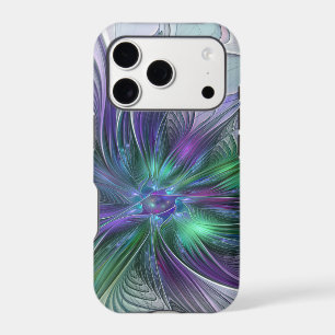 Purple Green Flower Modern Abstract Art Fractal