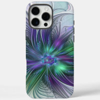Purple Green Flower Modern Abstract Art Fractal