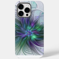 Purple Green Flower Modern Abstract Art Fractal