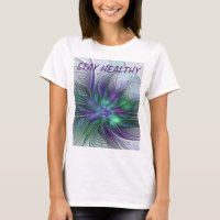 Purple Green Flower Modern Abstract Art Fractal