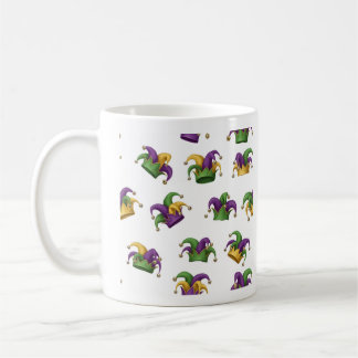 Purple Green & Gold Carnival Coffee Cup