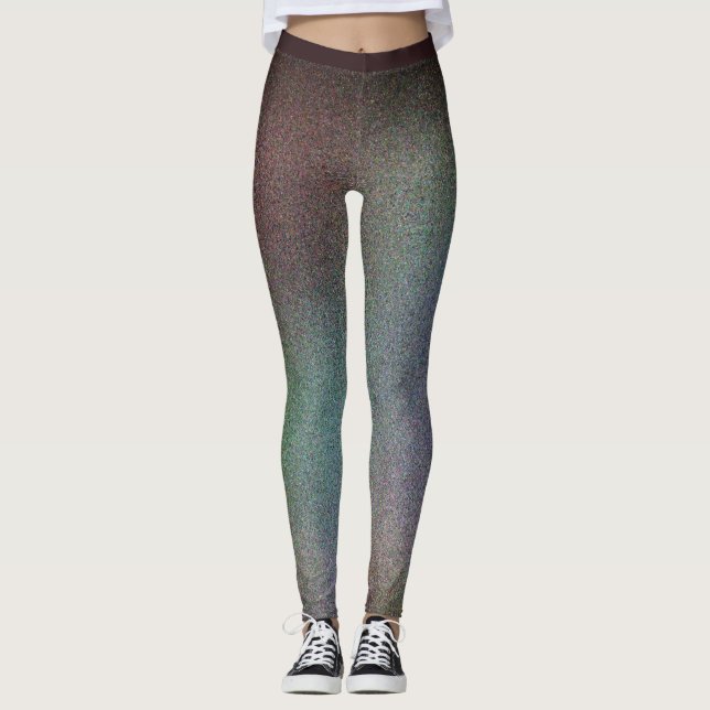 Purple Green Gray Leggings (Front)