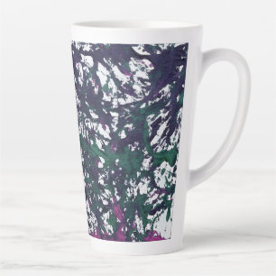 Purple, Green, Pink, Marble Artwork Latte Mug