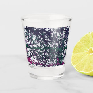 Purple, Green, Pink, Marble Artwork Shot Glass