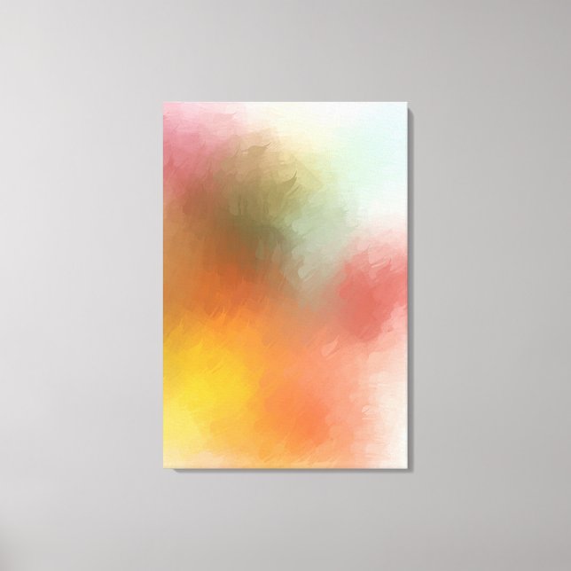 Purple Green Pink Red Yellow Blue Modern Colourful Canvas Print (Front)