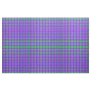 Purple Green Plaid Pattern Fabric
