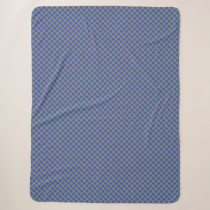 Purple Green Polka Dots Sherpa Blanket