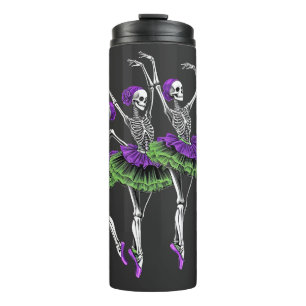 Purple Green Skeleton Ballerina Tumbler 