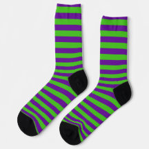 Purple & Green Striped Halloween