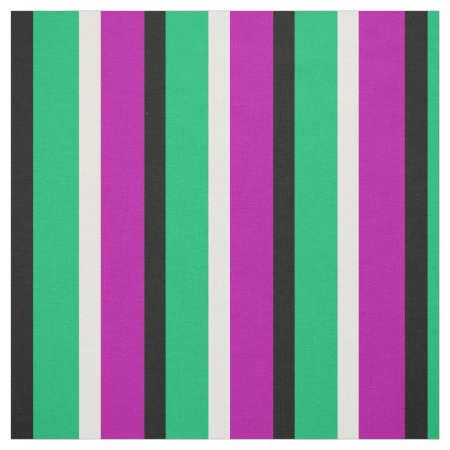 Purple Green Stripes Textile Fabric (Swatch)