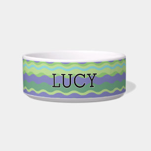 Purple & Green Wavy Custom   Bowl