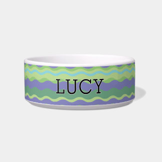 Purple & Green Wavy Custom Bowl