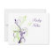 Purple Green White Floral Wedding Invitation