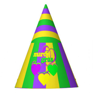 Purple Green Yellow New Orleans Mardi Gras Party Hat