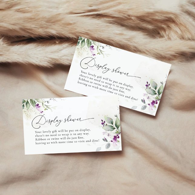 Purple Greenery Display Shower Enclosure Card (Creator Uploaded)