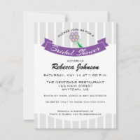 Purple & Grey Accented with Bouquet Bridal Shower