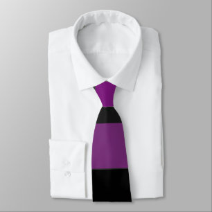 Purple Grey and Black Banded Tie