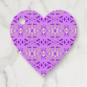 Purple Grey Art Deco Valentine Engagement Fun Love Favour Tags
