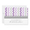 Purple Grey Chevron Bridal Lunch Invitation