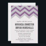 Purple & Grey Chevron Design Wedding Invitations<br><div class="desc">A stylish and beautiful wedding invitation- Perfect for your special day!</div>