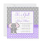 Purple Grey Elephant Polka Dot Girl Baby Shower