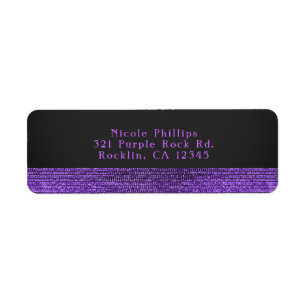 Purple Grey Modern Glam Sequins Party Invitation