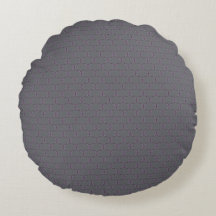 Purple & Grey Ogee Round Pillow
