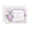 Purple, Grey, Owl Baby Shower Invitations - 730