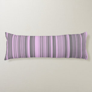 Purple Grey Stripes Body Cushion