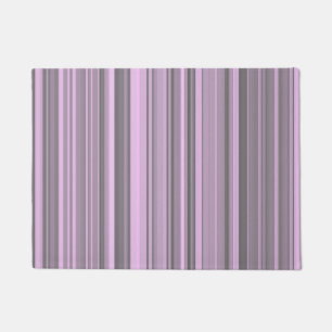 Purple Grey Stripes Doormat