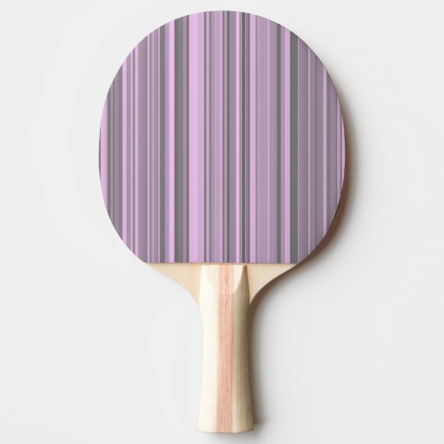 Purple Grey Stripes Ping Pong Paddle (Front)