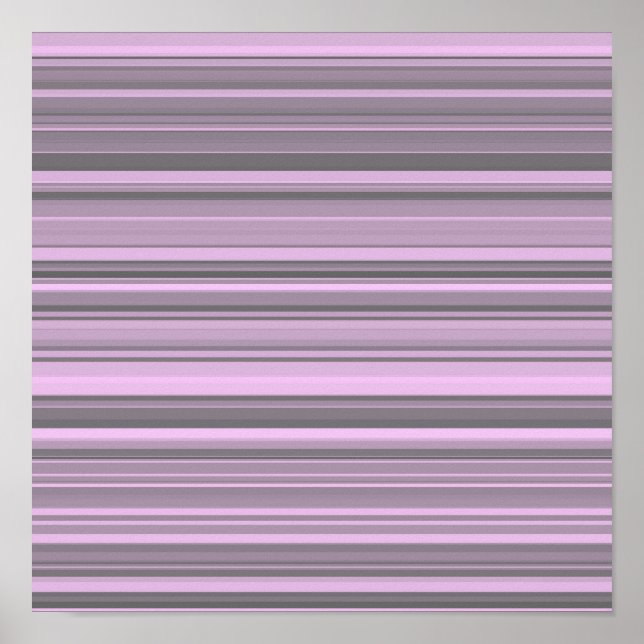 Purple Grey Stripes Poster (Front)
