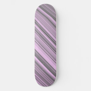 Purple Grey Stripes Skateboard