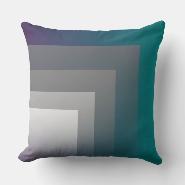 purple grey teal cushion (Front)