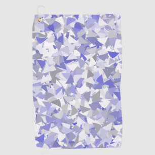 Purple Grey Triangle Pattern Golf Towel