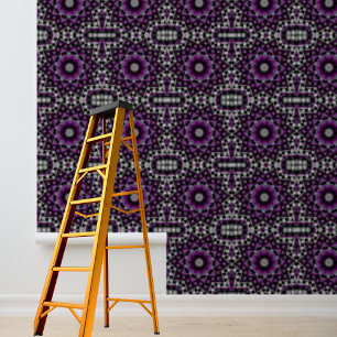 Purple Grey Weave Pattern Peel Stick Wallpaper