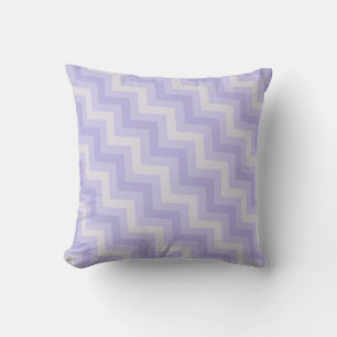 Purple grey zigzag chevron patterned pillow