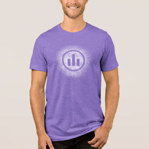 Purple Grunge Independent Center Logo T-Shirt Tri-Blend Shirt