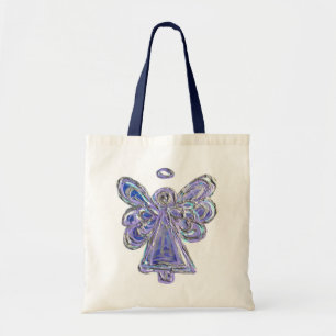 Purple Guardian Angel Art Custom Tote Bag