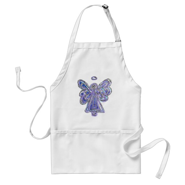 Purple Guardian Angel Custom Art Apron (Front)