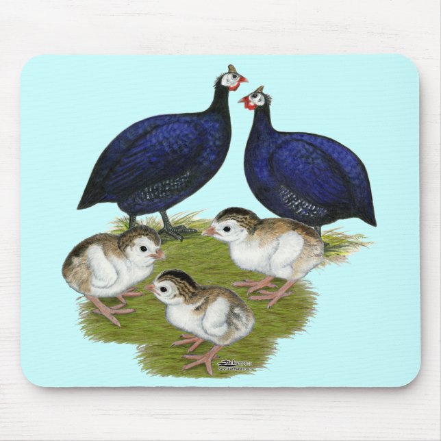 Purple Guinea Family Mouse Pad (Front)