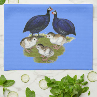 Purple Guinea Family Tea Towel