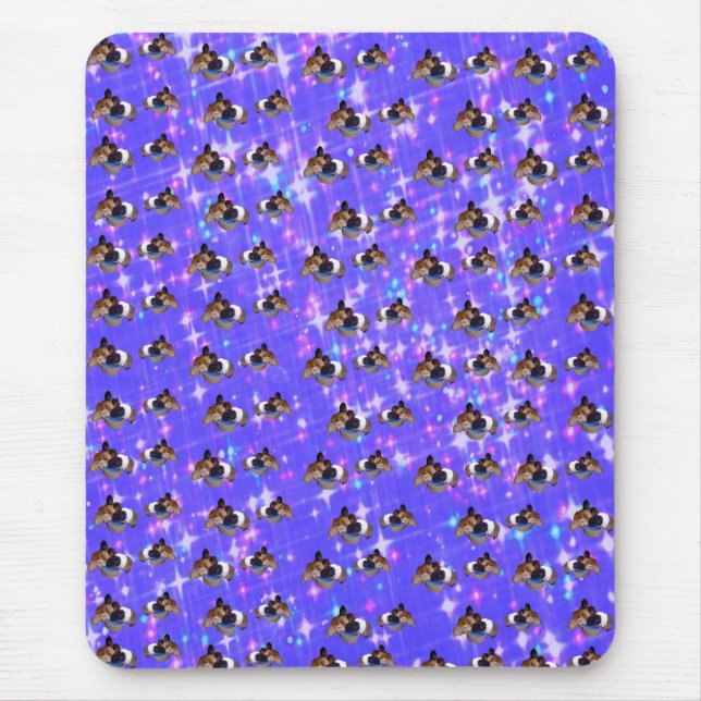Purple Guinea Pig Sparkle, Mouse Pad (Front)