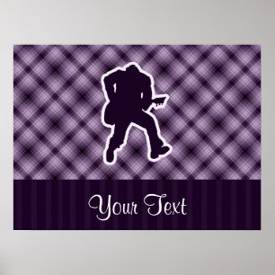 Purple Guitarist Poster