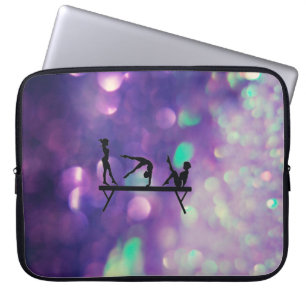 Purple Gymnastics Neoprene Laptop Sleeve