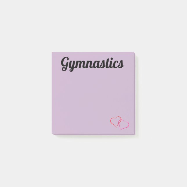 Purple Gymnastics Post-It Notes (Front)